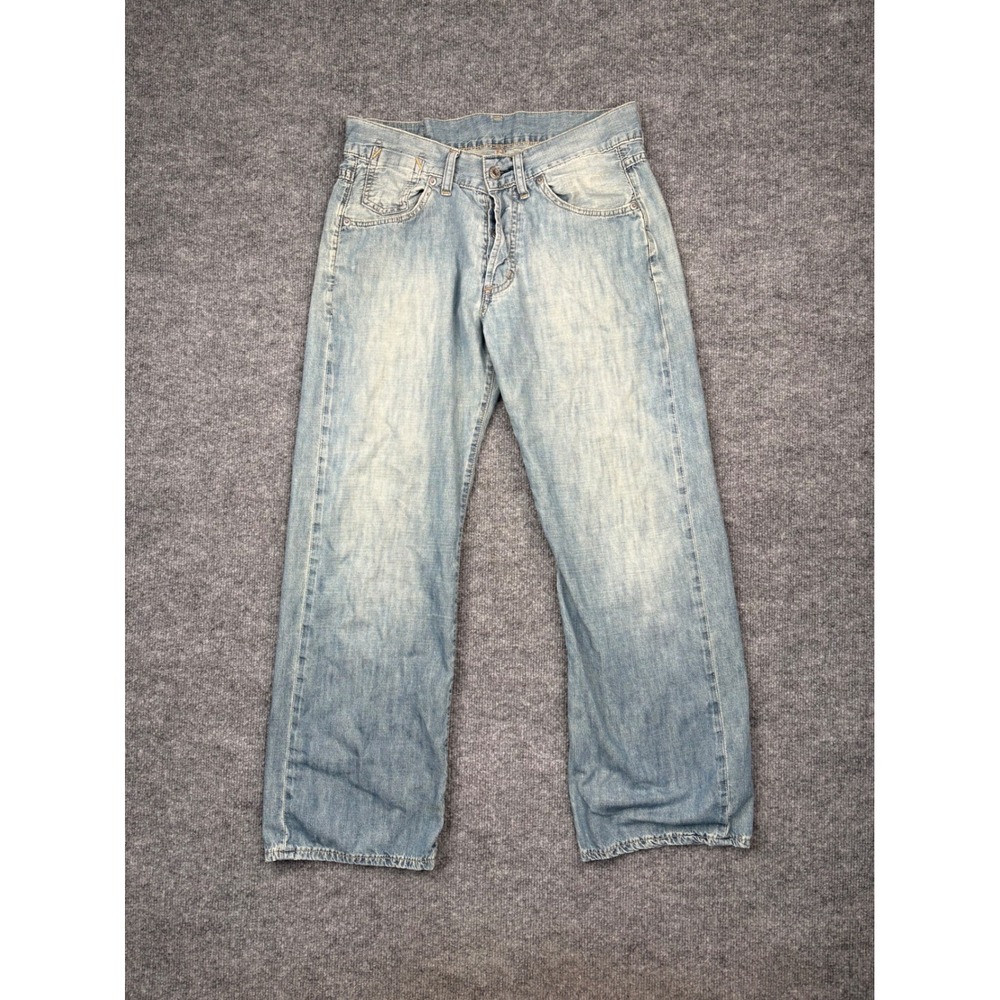 G-Star Raw Denim Mens Light Wash Straight Leg Jeans Size 30x30 Blue Cotton